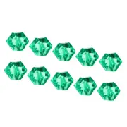 447Pcs 14x11mm Fake Ice Cube Acrylic Crystal Rock Fake Diamond Green
