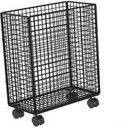 yuksok Gym Equipment Storage Basket with Wheels Exercise & Fitness Organizer Mat