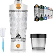 ProBlend One-Touch Shaker – Smooth Protein Mix Anywhere, Electric Protein Shaker Bottle, USB Rechargeable Mixing Cup, Water Drink Mixer Portable Bottles for Gym Sport, 22oz (white)
