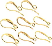 [SEWACC] 8pcs Earring Accessories DIY Ear Hook Materials Parts Earring Metal Plated Earring Hook Earring Supplies Earring Hooks Earring DIY Supplies Pendant Earrings Alloy Golden