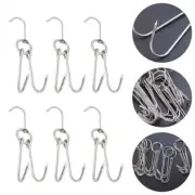 10 Pcs Metal Hangers for Cooking Ducks Bacon Meat Hooks BBQ