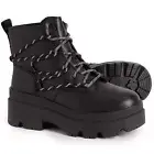 UGG WOMEN'S BRISBANE SUEDE LACE UP PLATFORM WATERPROOF BOOTS BLACK SZ 12