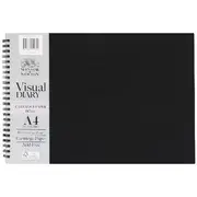 Winsor & Newton A4 Visual Art Diary 110gsm 60 Sheets Black