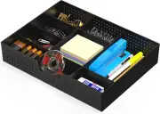 Simplehouseware Desk Drawer Organiser with 9 Adjustable Compartments, Black