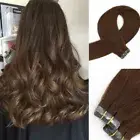 Seamless Tape In Hair Extensions Remy Real Russian Human Hair Skin Wefts Blonde