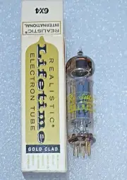 Balanced 6X4 Realistic NOS Vacuum Tube, gray X plate/Xtra support/halo getter
