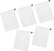 EXHUMKY 5pcs Capacity Drawstring Pouches for Travel Storage Bags for Clothes Toiletries and Accessories Easy Open for Organizing Luggage and Closet