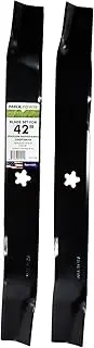 MaxPower 561714B 2 Blade Mulching Set for 42" Cut Craftsman, Husqvarna, Poulan Mowers Replaces OEM #'s 134149, 594892701, Black