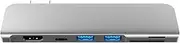 SHU-Store Fit for USB 3.1 Type-C Hub to HDMI Adapter 4K Thunderbolt 3 USB C Hub with Hub 3.0 TF SD Reader Slot PD Fit for MacBook Pro/Air 2018-2020 (Color : C227 C Gray)