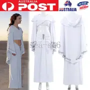 Star Wars Padme Amidala Costume Cosplay Queen Amidala White Dress Gown Party NEW