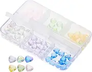 CALLARON Nail Art Gems Kit Heart Shaped Resin Charms for Manicure Decoration Portable Nail Rhinestones Convenient Box Versatile for DIY Projects and Creative Endeavors