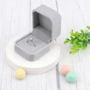 Ring Box for Engagement Ring Grey Ring Boxes for Jewellery Gift Small Single