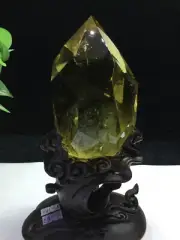3.3LB Top Natural citrine Quartz obelisk Crystals Tower Point Wand Reiki Healing