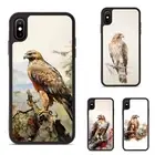 Shockproof Case red tail hawk branch sun For iPhone XS 11 12 13 14 15 16 Pro Max