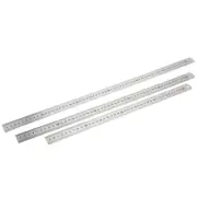Silver Tone 40cm 50cm 60cm Measuring Range Stationery Straight Ruler 3 in 1