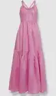 $550 Lee Matthews Women's Pink Ali Linen Maxi Dress Size 0