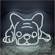 Hanging Art Neon Signs Neon Sign for Wall Decor Cute Puppy Pink LED Neon Dog Night Light Pet Shop (Size : Neon-1)