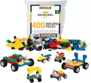 Barcaloo 400 Piece Wheels, Tires, and Axles Set - Building Brick Compatible Play