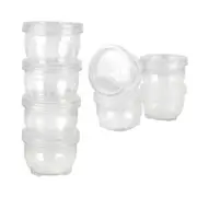 4pc Home Expression 240ml Plastic Containers Twist Stackable - Clear