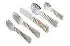 20 Pieces Flatware Stainless Steel 18/10 Silverware Gold Trim Cutlery Set for 4