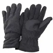 FLOSO Mens Thinsulate Thermal Fleece Gloves With Palm Grip (3M 40g) Black L/XL