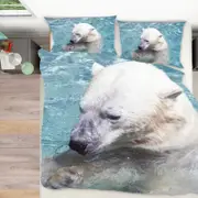 3D Polar Bear 327 Bed Pillowcases Quilt Queen Size