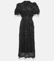 [Rotate] Rotate Sequined midi dress AU 8 black