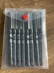 Pilot V5 Hi-Tecpoint Pure Liquid Ink 0.5mm R/Ball,Black Ref-BXV5(8 PENS+POCKET)