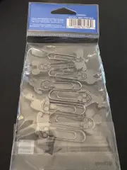 Disney Mickey & Friends (8) Pewter Paper Clips Planner Donald Goofy Pluto NIP