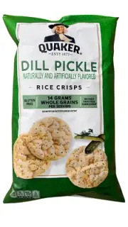 Quaker Rice Crisps Dill Pickle, 3.03 oz (Pack of 6 Bags)