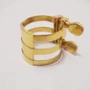 Brand New Saxophone Alto Ebonite Mouthpiece Ligature Gold - 2024 Hot Sale