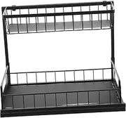 Cabilock Sliding Kitchen Cabinet Organizer Under Sink Storage Rack with Pull out Space Saving Design for Easy Access to Spices and Seasonings Home Kitchen