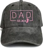 [Giavuwn] Dad Est 2025 Hat, Dad Gifts for Fathers Day from Daughter Son, Promoted to Daddy Baseball Cap New Father Gift