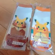 2 Piece Set Ichiban Lottery Poncho Pikachu Eevee Charizard Kutsushita Socks Rare