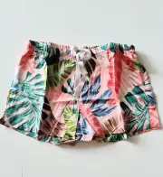 PETER ALEXANDER Pink PJs Pyjamas Shorts BNWT Palm Tree XS 6-8 100% Cotton