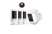 Ring Stick Up Cam Battery 3 Pack (White) + Spotlight Cam Plus Battery (White)
