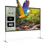 BlitzWolf® BW-VS6 80/100/120-Inch Projector Screen with Stable Stand 4K Resolution 16:9 Foldable Anti-Crease Easy Instal