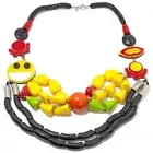 SOLD OUT AMAZING RARA AVIS BY IRIS APFEL 'SMILEY' MULTICOLOR NECKLACE PENDANT