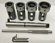 Lathe Tailstock Die Holder Set Of 4 Floating Type MT2 SHANK Holds Metric Die