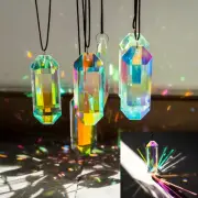 6 Pack 3'' Crystal Sun Catchers, AB Color Hanging Ornaments for Windows Sticks P