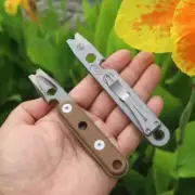 Titanium + G10 Pocket Pry Bar Crowbar Opener Portable Outdoor EDC Multi Tools