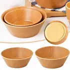 Japanese Wood Grain Plate Rice Bowl Fruit Salad Bowl Household Cooking Kitc M6L0