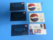 SIX PEPSI COLA, VINTAGE PHONE CARDS. FROM 1998