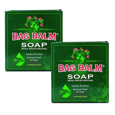 Bag Balm Mega Moisturizing Soap Rosemary Mint Scent - 3.9oz, 2 Pack