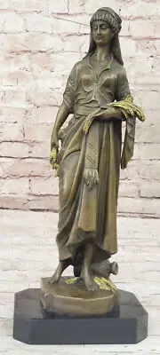 Bronze Sculpture Signed By Renowned French Artist Bouret Statue Figurine Figure