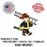 Vault Boy Fallout Firefighter Decal Sticker For Fire Helmet, Truck, RV and More!