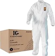KleenGuard™ A40 Liquid & Particle Protection Coveralls, White, Large