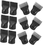 LALADEFIEE Hair Dryer Comb Attachment Set 15pcs Nozzles for Hair Dryer Blow Dryer Comb Heat Resistant Compact Lightweight Easy to Install Black Hair Friendly