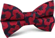 [OTAA] Red Poppy Floral Kids Bow Tie Red Red Poppy Floral Kids Bow Tie