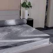 WONDERPEDIC 3 Inch Swirl Bamboo Charcoal High Density Memory Foam Mattress Topper with Waterproof Removable Cover,Double Size (138x188×7.6cm